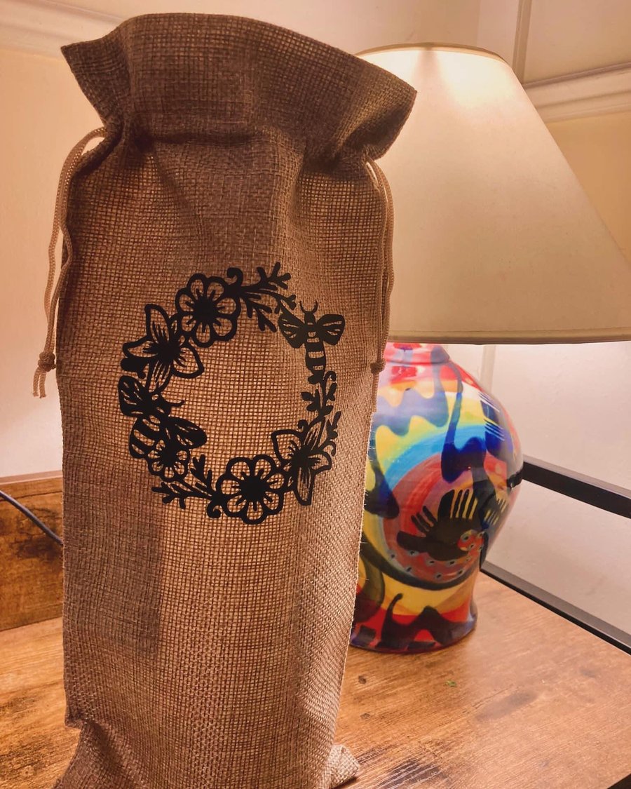 Jute wine bags