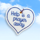 Embroidered Mini Heart Decorations with Inspirational Quote