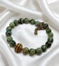 Serpentine with Bronze Bracelet