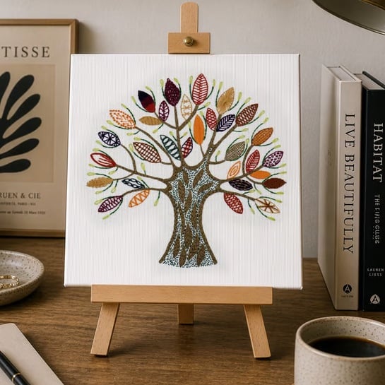 Stitch Fun with Leaves Hand Embroidery PDF Pattern