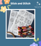 Stick and Stitch Floral Letters
