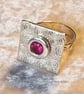 Fine Silver Ring with Red stone. - Image 4