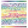 288 Cross Stitch Pattern rainbow yearly mini temperature calendar