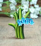 Bluebell Brooch, Bluebell Gift, Handmade Bluebell Pin, Blue Wildflower Brooch