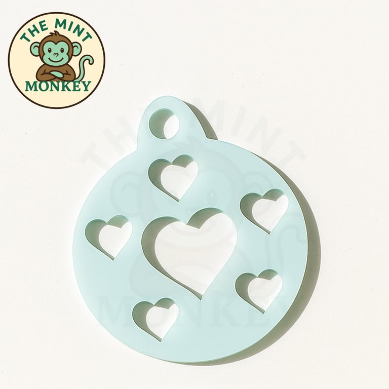 Love Hearts - Face Paint Stencil - Kids Party - Reusable - cake decorating 