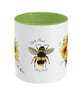 Two Toned Mug Custom design, Bee & Sunflowers