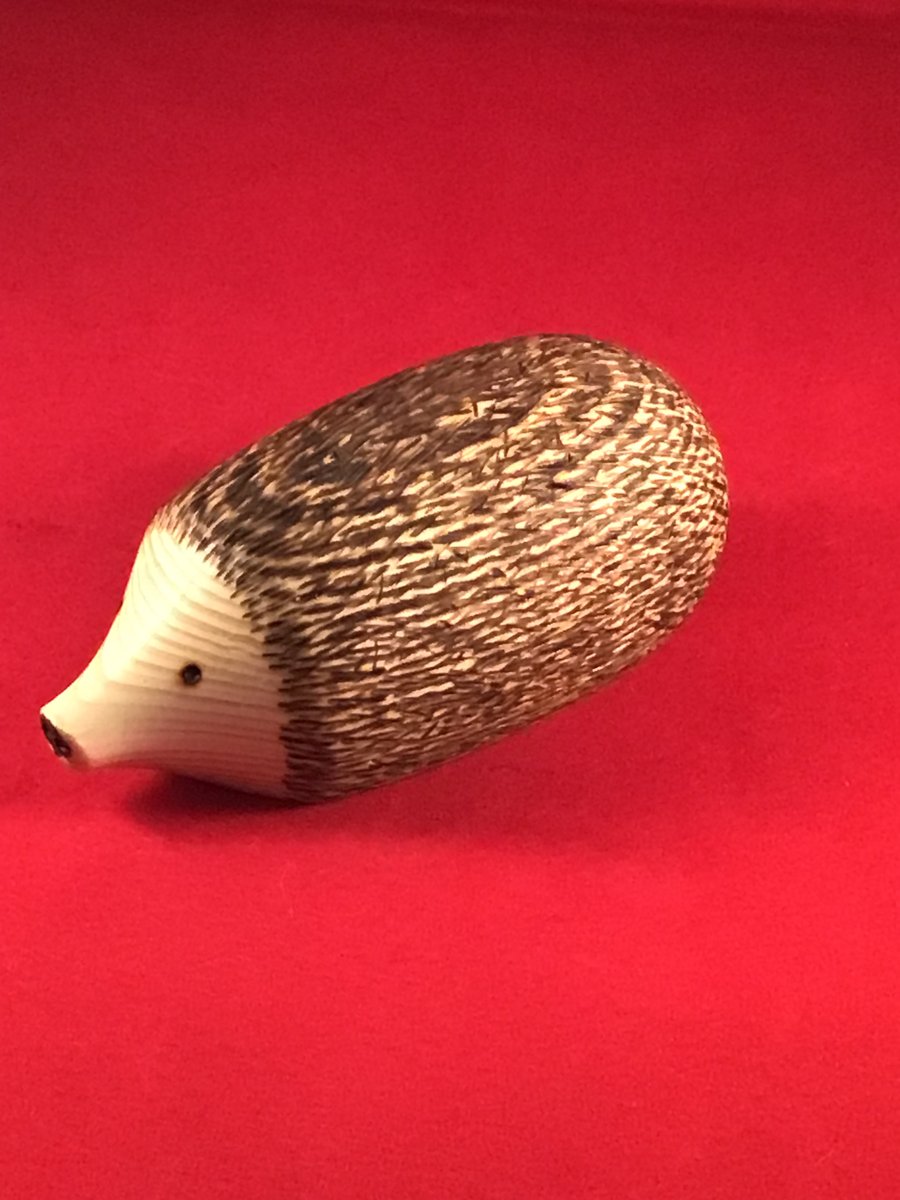 Wood turned hedgehog