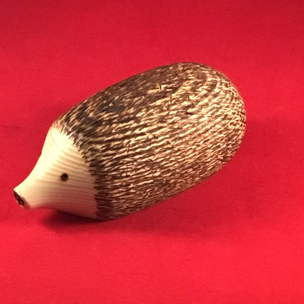 Wood turned hedgehog