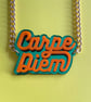 Carpe Diem acrylic necklace - Image 1