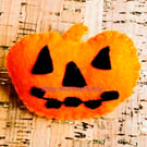 Pumpkin Felt Brooch.