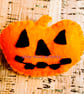 Pumpkin Felt Brooch. - Image 1