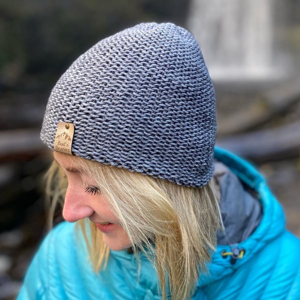 Merino Wool Skullcap style beanie hat in Storm Cloud Grey (unisex)