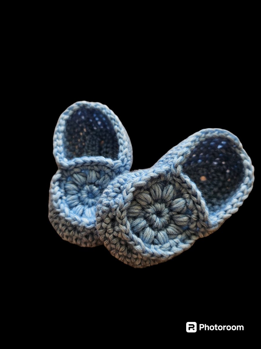 Crochet baby loafer shoes