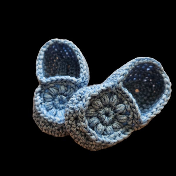 Crochet baby loafer shoes