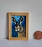 Moonlit Hare Miniature Original Oil Painting  - Image 3
