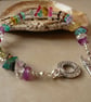 Colourful Glass Chip Bead Bracelet - Image 2