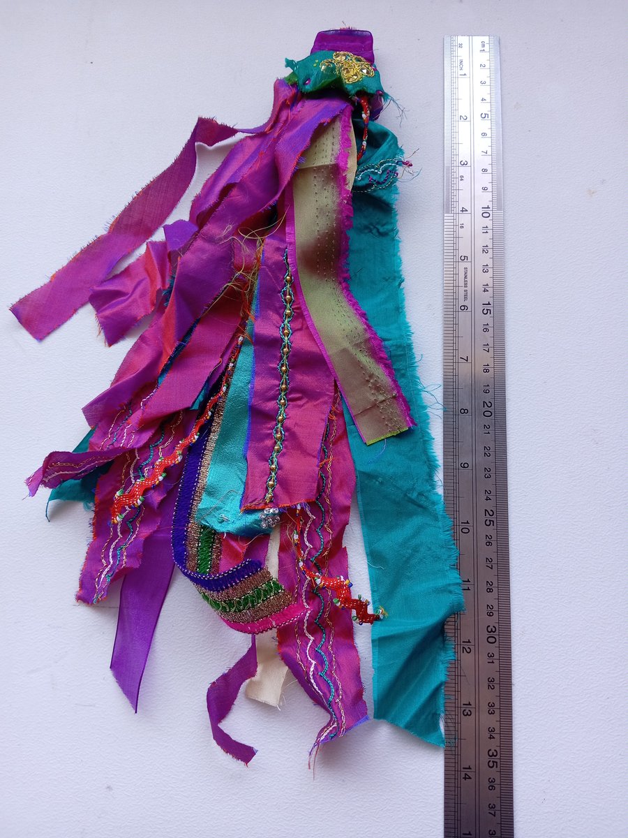 Boho shabby chic tassel brooch pin 