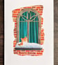 Cat christmas card, ginger tabby card, funny cat card, card for cat lover - Image 2