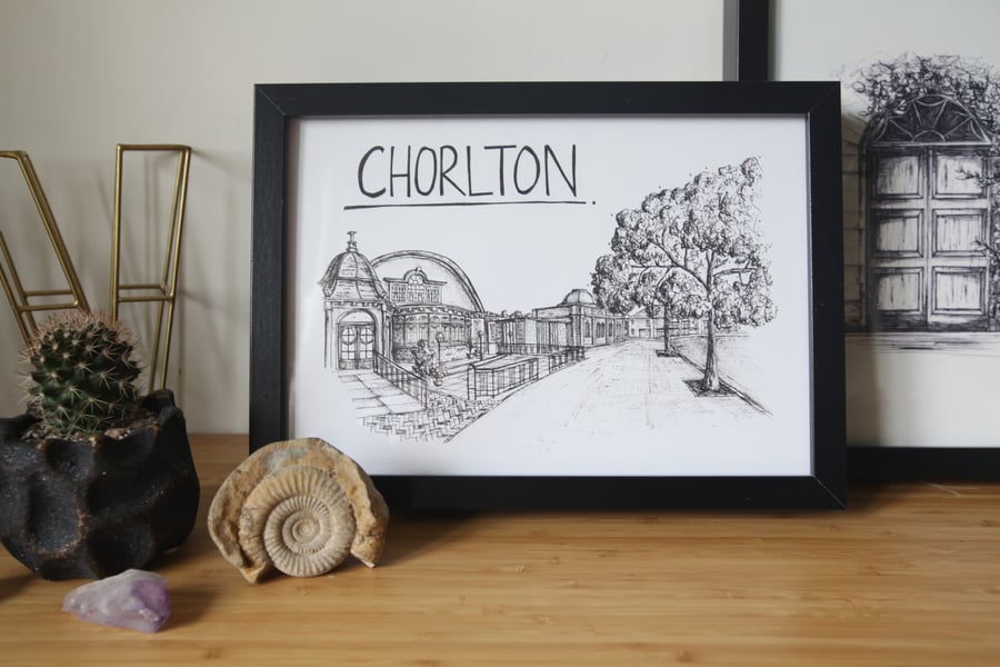 Chorlton Skyline Art Print