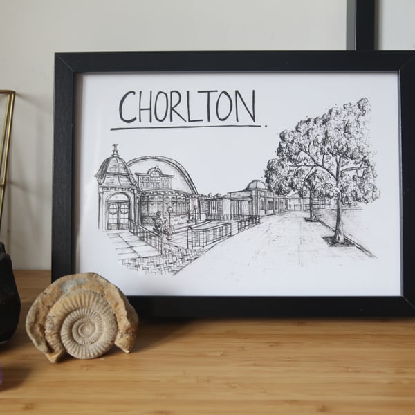 Chorlton Skyline Art Print