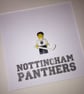 NOTTINGHAM PANTHERS - Framed custom Lego minifigure - Ice hockey - Image 1