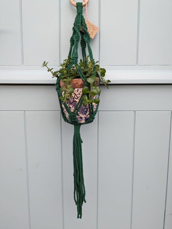  Eco Cotton Macramé Hanging Basket Plant Pot Holder
