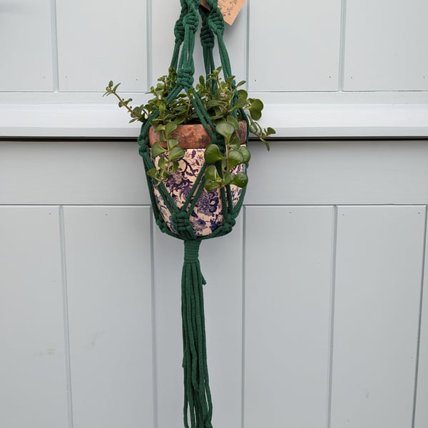  Eco Cotton Macramé Hanging Basket Plant Pot Holder