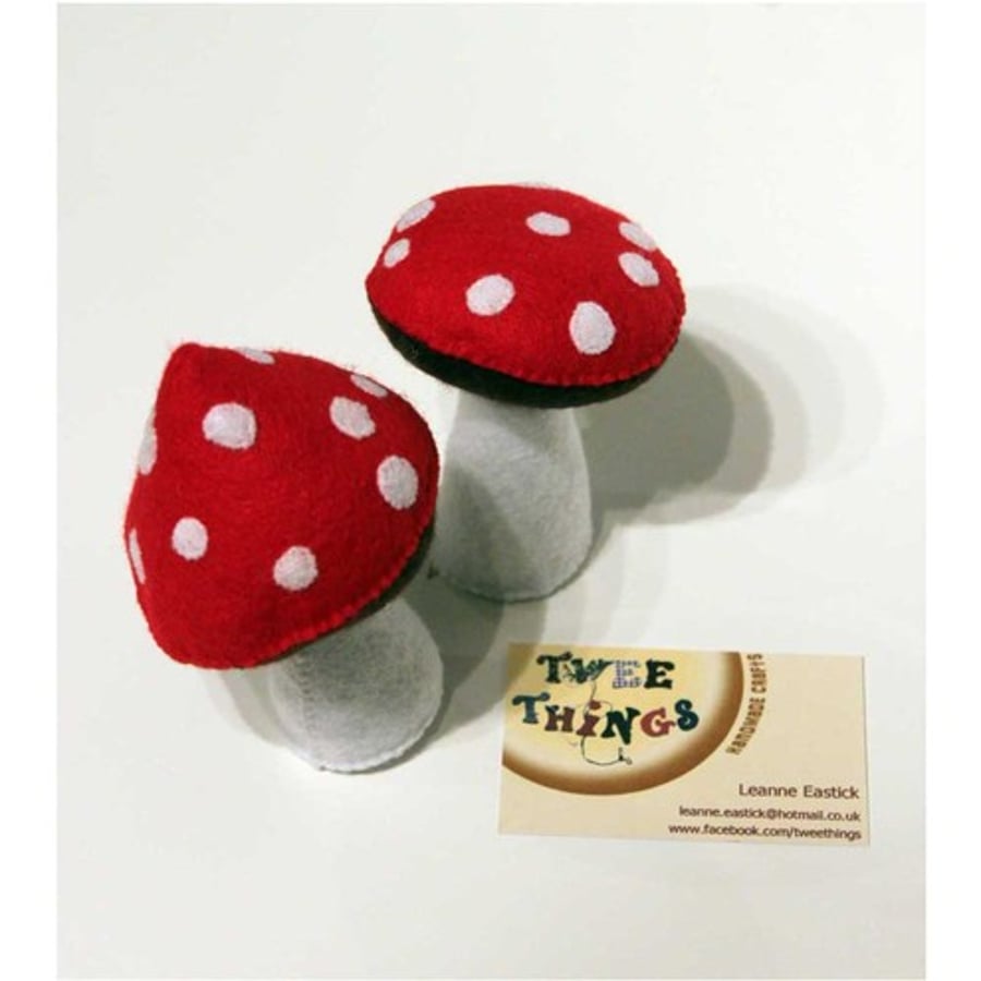 Toadstool pincushions
