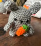 Robbie Rabbit – Grey Crocheted Keyring - Image 3