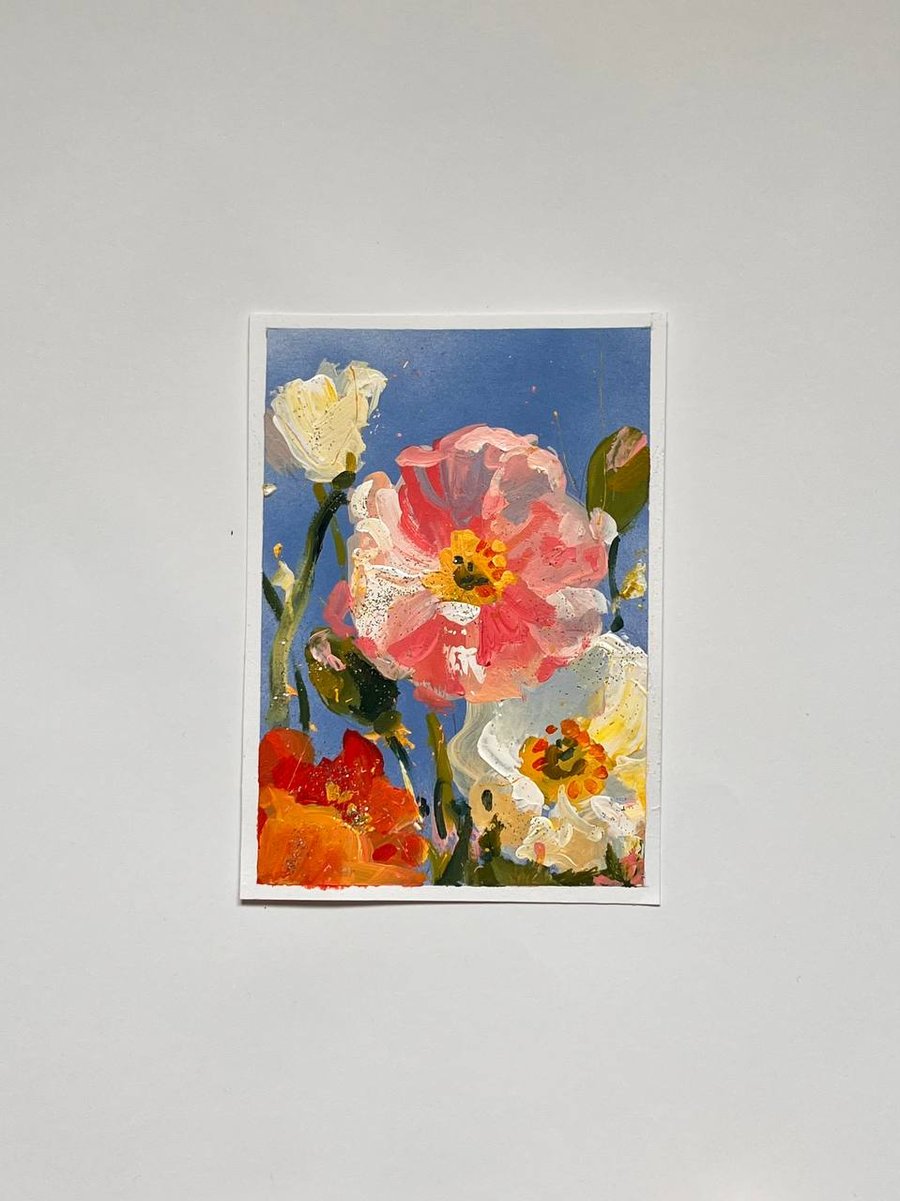 Hand-painted greeting card