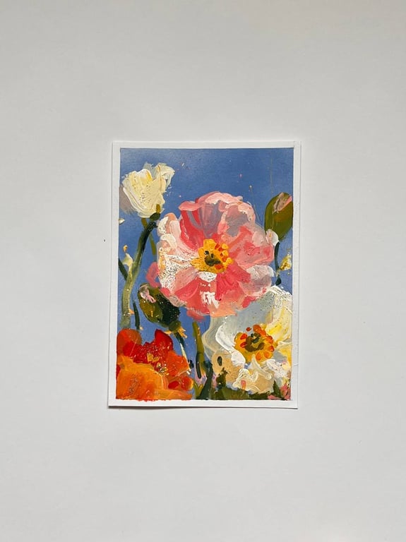 Hand-painted greeting card