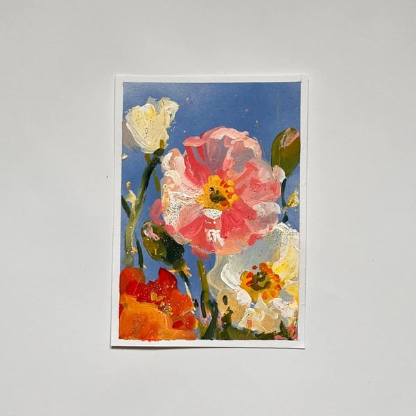 Hand-painted greeting card