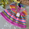 Designer Baby Girl's Hand Knitted Dress with Marino Wool   3-9 months size