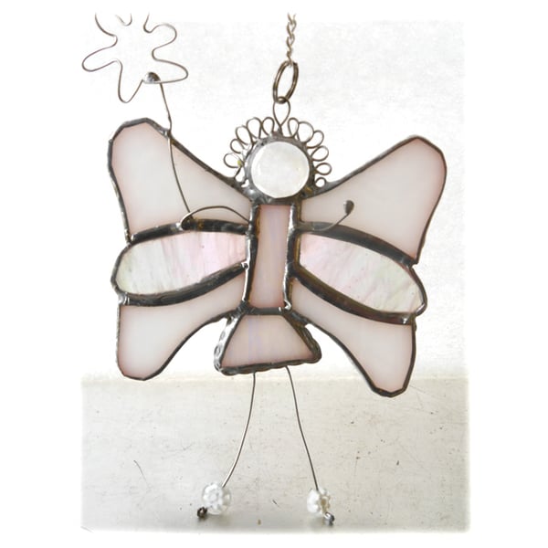 Fairy Angel Suncatcher Stained Glass White 027