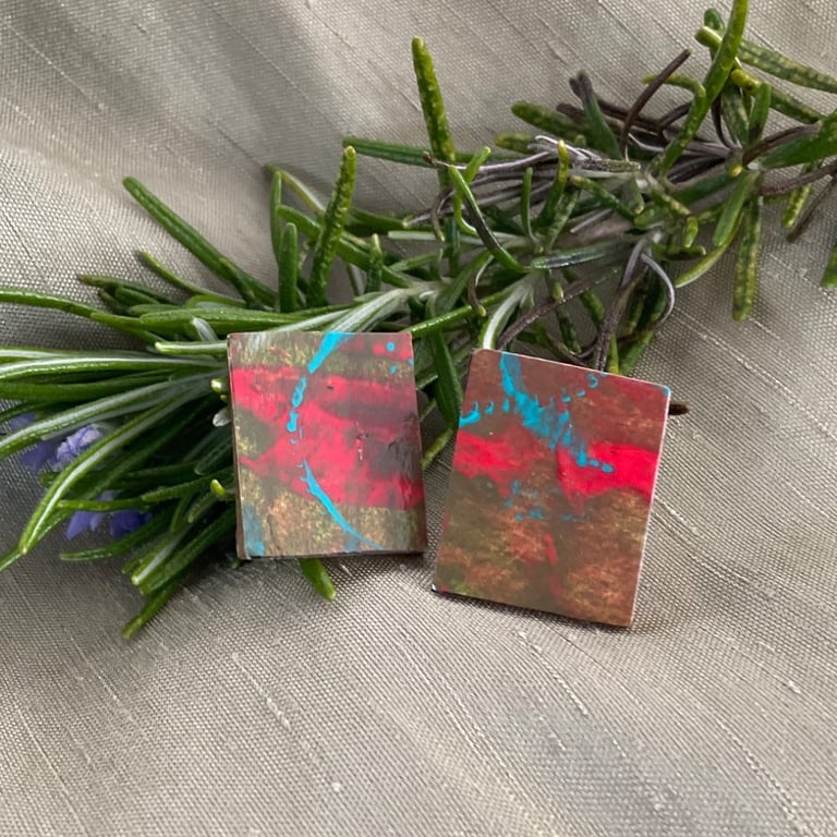 Dramatic Dark, Sterling silver earrings 