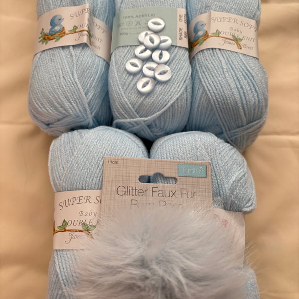 Supersoft Baby Blue DK package