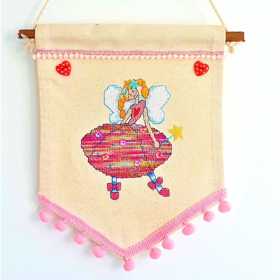 Fairy Princess theme cross stitch wall hanging home decor