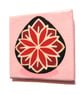 Ukrainian Egg Fridge Magnet - Pink and Red Acrylic Painted Magnetic Art - Image 3