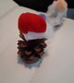 Pine Cone Christmas Gonk decoration with purple Nose - Image 2