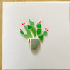 SEA GLASS CACTUS CARD