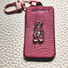 Leather Gummy Bear Keyring Bag Charm