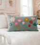 Handmade Felt Floral Cushion - Luxury Flower Throw Pillow - Artisan Cushion