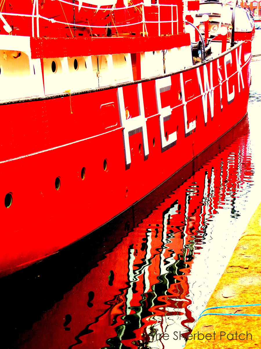 Red Boat.  A photographic card left blank for your own message.