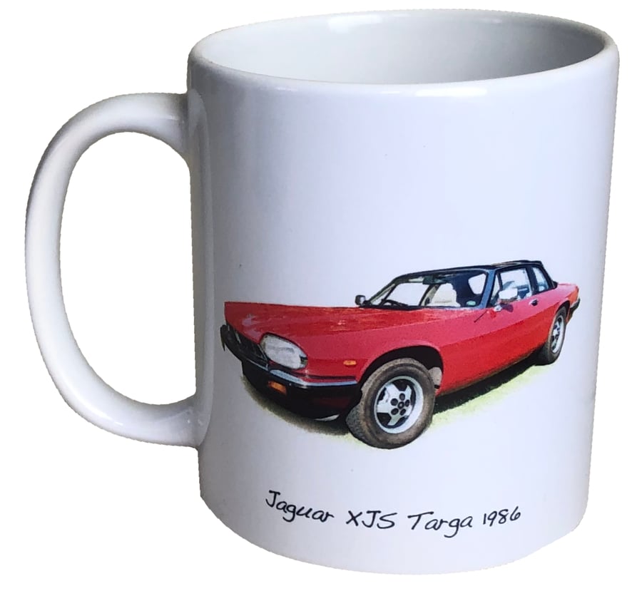 Jaguar XJS Targa 1986 - 11oz Ceramic Mug - Gift for Jag Enthusiast in your life