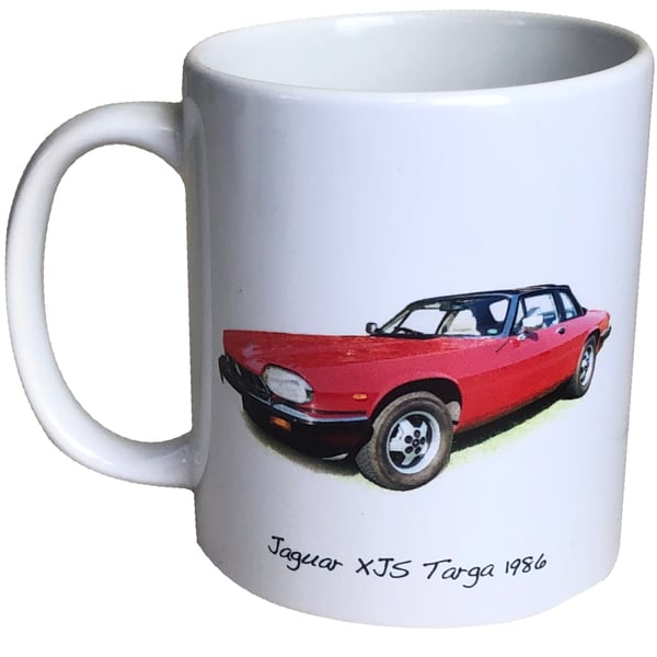 Jaguar XJS Targa 1986 - 11oz Ceramic Mug - Gift for Jag Enthusiast in your life