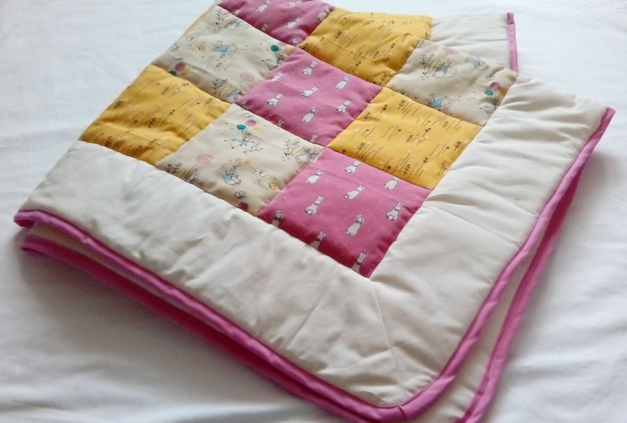 Peter Rabbit Handmade Baby Patchwork Quilt