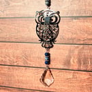 Lapis Lazuli Owl Sun Catcher