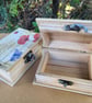 Small Floral Wooden Book Box - Wildflower Tiny Trinket Chest - Handcrafted Gift - Image 5