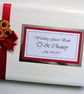 Wedding guest book with sunflowers, red and white wedding guest book, gift - Image 1