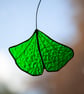 Stained Glass Ginkgo Leaf Suncatcher - Image 2